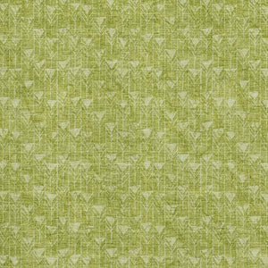 HomeRoots 5' X 8' Fern Green & Ivory Geometric Area Rug - Washable, UV Protected, Stain Resistant & Durable 647052