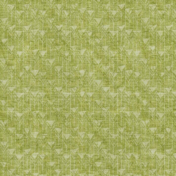 HomeRoots 8' X 10' Fern Green & Ivory Geometric Area Rug – Washable, UV-Protected, Durable, Stylish Flooring Solution 647054