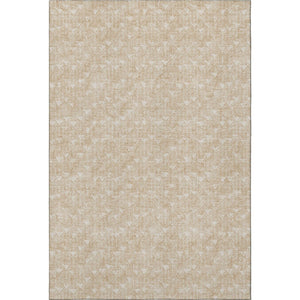 HomeRoots 5' X 8' Beige And Ivory Geometric Area Rug – Washable, UV Protected, Stylish & Durable for Any Space 647058