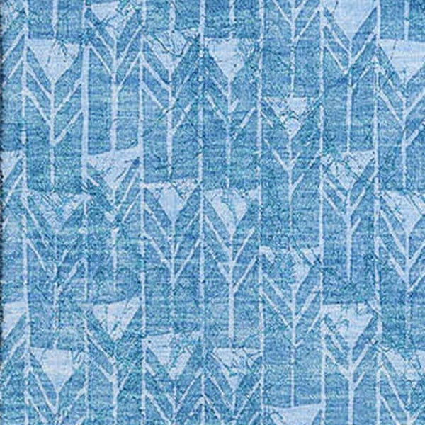 HomeRoots 5' X 8' Blue and Ivory Geometric Area Rug – Washable, Stain Resistant, UV Protected for Easy Care! 647064