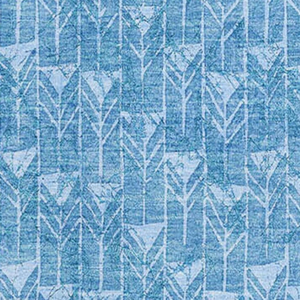 HomeRoots 8' X 10' Blue and Ivory Geometric Washable Area Rug – Stylish, Durable, UV-Protected for Every Room! 647066