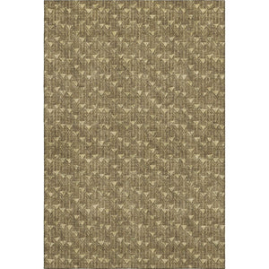 HomeRoots 8' X 10' Brown & Ivory Geometric Area Rug – Washable, UV-Protected, Durable & Stylish for Any Space 647072