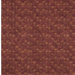 HomeRoots 8' X 10' Burgundy & Brown Geometric Area Rug - Washable, UV Protected, Stylish & Durable Floor Covering 647078