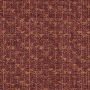 HomeRoots 9' x 12' Burgundy and Brown Geometric Area Rug – Stylish, Washable, UV-Protected for Modern Homes 647079
