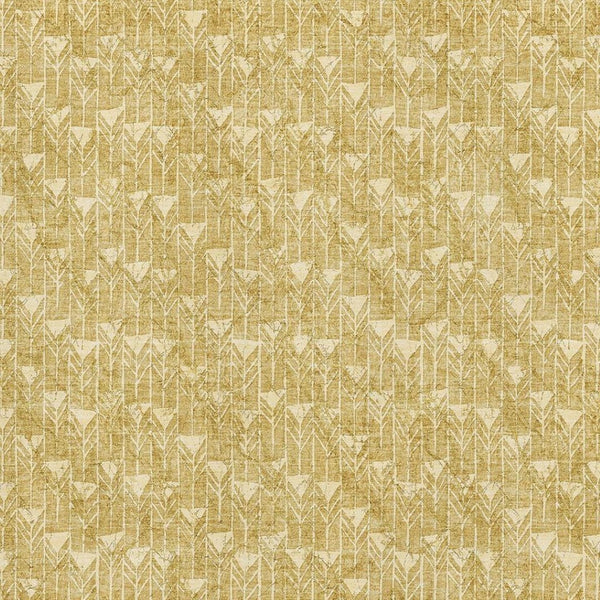 HomeRoots 8' X 10' Gold and Ivory Geometric Area Rug – Stylish, Washable, and UV-Protected for Modern Spaces 647084