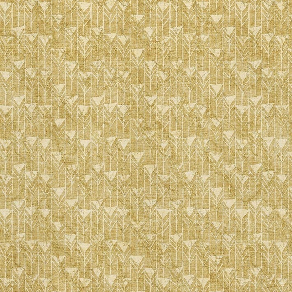 HomeRoots 10' X 14' Stylish Gold and Ivory Geometric Area Rug – Washable, UV-Protected, Durable for Busy Homes 647086
