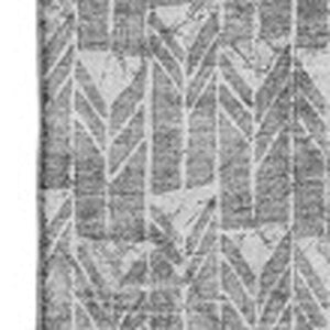 HomeRoots 9' X 12' Gray and Ivory Geometric Area Rug - Washable, UV Protected, Durable for Indoor & Outdoor Use 647091
