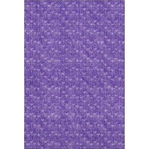 HomeRoots 5' X 8' Stylish Purple and Ivory Geometric Area Rug with UV Protection – Washable & Durable Design! 647106