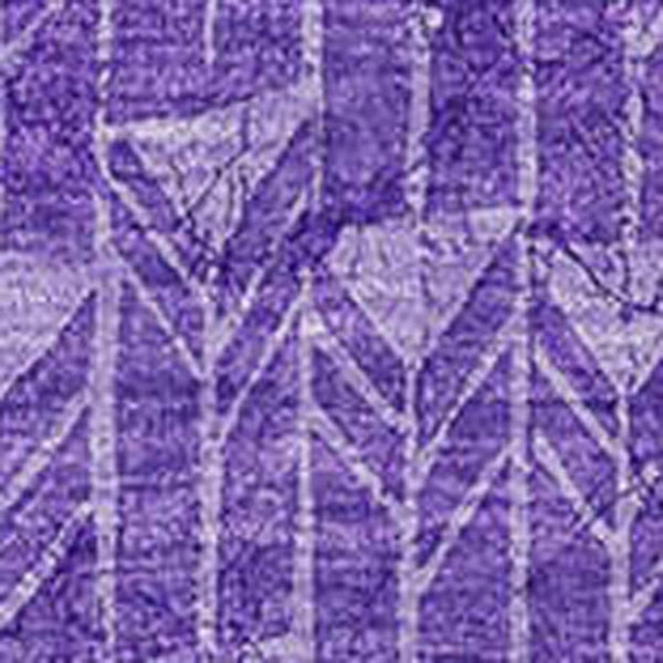 HomeRoots 9' X 12' Stylish Purple & Ivory Geometric Washable Area Rug with UV Protection for Family Homes 647109