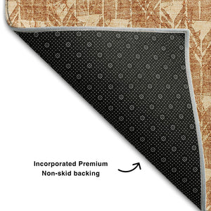 HomeRoots 9' Salmon & Ivory Geometric Area Rug - Washable, UV Protected, Durable for High-Traffic Spaces 647115
