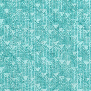 HomeRoots 5' X 8' Teal and Ivory Geometric Area Rug - Stylish, Washable, Stain Resistant, UV Protected Design 647118