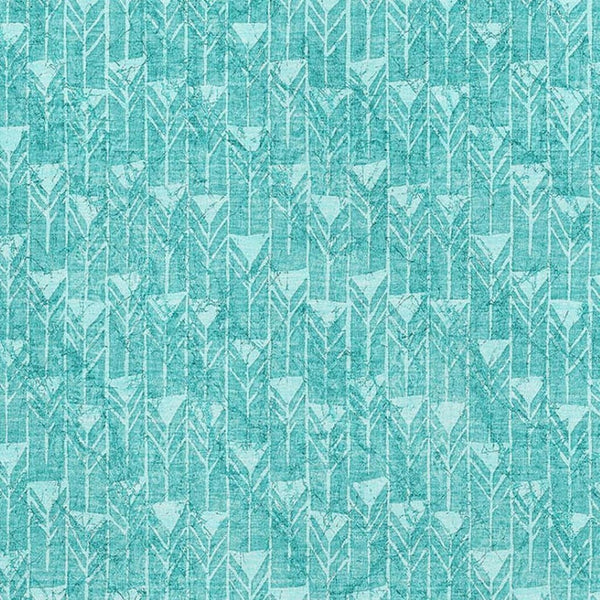HomeRoots 5' X 8' Teal and Ivory Geometric Area Rug - Stylish, Washable, Stain Resistant, UV Protected Design 647118