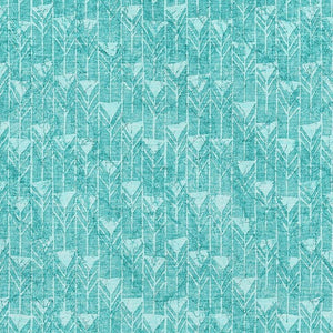 HomeRoots 8' X 10' Stylish Teal & Ivory Geometric Area Rug - Washable, UV Protected, Perfect for High-Traffic Areas 647120