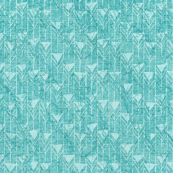 HomeRoots 8' X 10' Stylish Teal & Ivory Geometric Area Rug - Washable, UV Protected, Perfect for High-Traffic Areas 647120