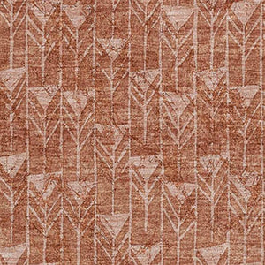 HomeRoots 8' X 10' Stylish Terra Cotta & Ivory Geometric Area Rug - Washable, Durable, UV Protected Design 647126