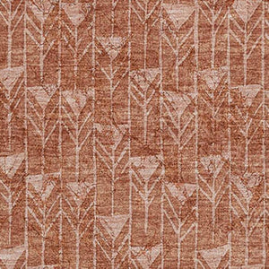 HomeRoots 10' X 14' Terra Cotta & Ivory Geometric Washable Area Rug - Stylish, Durable, and UV Protected! 647128