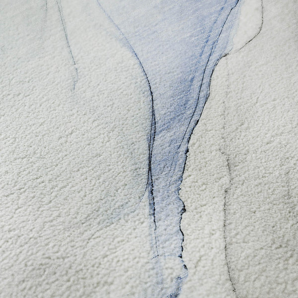 HomeRoots 5' X 8' Blue & Ivory Abstract Washable Area Rug - Durable, Stain-Resistant, UV-Protected Design 647130