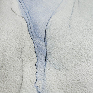 HomeRoots 5' X 8' Blue & Ivory Abstract Washable Area Rug - Durable, Stain-Resistant, UV-Protected Design 647130