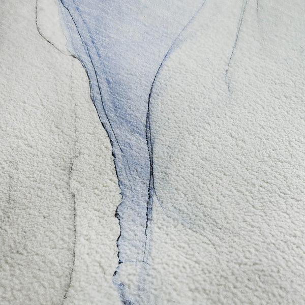 HomeRoots 5' X 8' Blue & Ivory Abstract Washable Area Rug - Durable, Stain-Resistant, UV-Protected Design 647130