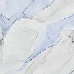 HomeRoots 9' X 12' Stylish Blue and Ivory Abstract Washable Area Rug with UV Protection for High-Traffic Areas 647133
