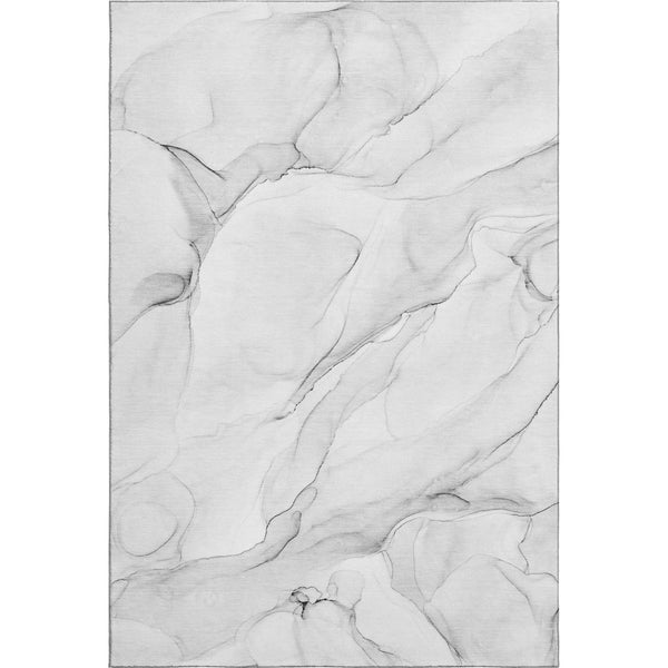 HomeRoots 10' X 14' Gray Abstract Washable Area Rug with UV Protection - Durable, Stylish & Easy Care for Homes 647140