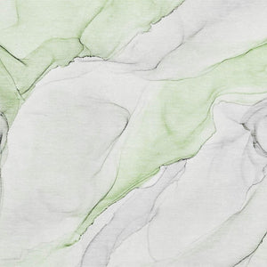HomeRoots 5' X 8' Green and Ivory Abstract Area Rug - Washable, UV Protected, Stain Resistant for Active Homes 647142