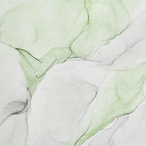 HomeRoots 8' X 10' Green And Ivory Abstract Washable Area Rug - Durable, UV-Protected, Stylish for High-Traffic Spaces 647144
