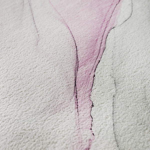 HomeRoots 5' X 8' Pink and Ivory Abstract Area Rug – Stylish, Stain-Resistant, UV-Protected for Any Room 647148