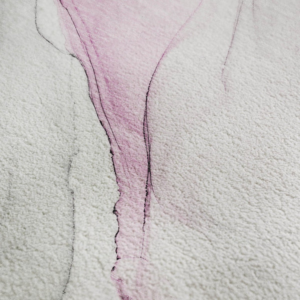 HomeRoots 10' X 14' Pink and Ivory Abstract Area Rug - Washable, UV-Protected, Soft & Stylish for Every Home 647152
