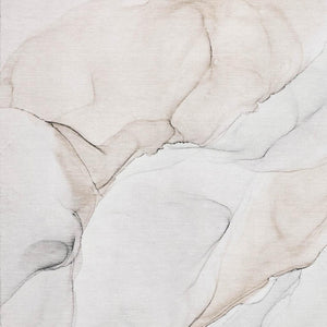 HomeRoots 10' Ivory & Beige Abstract Washable Area Rug - UV Protected, Stain Resistant, Perfect for High-Traffic Homes 647158
