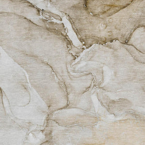 HomeRoots 5' X 8' Brown And Ivory Abstract Rug - Durable, Stain Resistant, UV Protected for Busy Homes & Decor 647160
