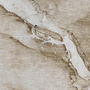 HomeRoots 8' X 10' Brown and Ivory Abstract Area Rug - Washable, UV-Protected, Stain-Resistant, Family-Friendly! 647162