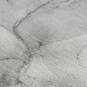 HomeRoots 5' X 8' Gray and Ivory Abstract Area Rug – Washable, Stain-Resistant, UV Protected for Homes 647166