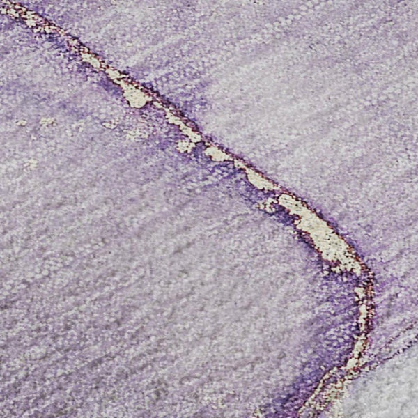 HomeRoots 10' Abstract Area Rug in Purple, Blue & Ivory – Washable, UV-Protected, Perfect for High-Traffic Spaces 647188