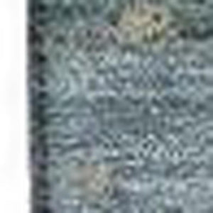 HomeRoots 8' X 10' Blue-Gray & Ivory Abstract Washable Area Rug with UV Protection for Modern Spaces 647192