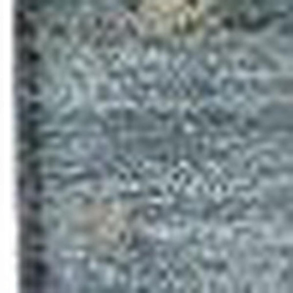HomeRoots 9' X 12' Modern Blue Gray Abstract Washable Area Rug - Durable, Stain Resistant, UV Protected Design 647193