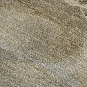 HomeRoots 10' X 14' Stylish Brown Gray Ivory Abstract Washable Area Rug with UV Protection for High-Traffic Rooms 647200