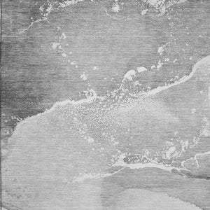 HomeRoots 10' X 14' Gray And Ivory Abstract Area Rug - Washable, Stain-Resistant, UV-Protected for Homes 647206