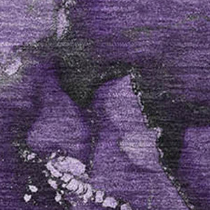 HomeRoots 10' X 14' Purple & Ivory Abstract Washable Area Rug - UV Protected, Pet-Friendly, Modern Décor Solution 647248