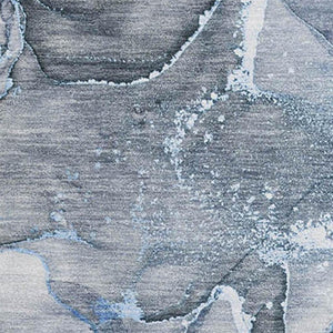 HomeRoots 5' X 8' Blue And Ivory Abstract Washable Area Rug – Durable, Stylish & UV-Protected for Homes! 647256