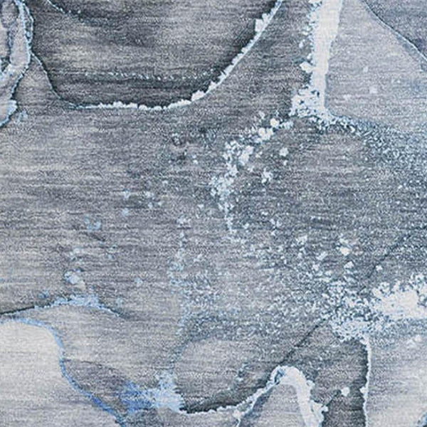 HomeRoots 5' X 8' Blue And Ivory Abstract Washable Area Rug – Durable, Stylish & UV-Protected for Homes! 647256
