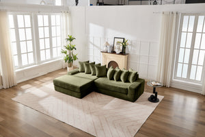 English Elm Convertible Floor Sofa Bed – Ultra-Soft Corduroy, Space-Saving Design For Small Apartments & Lounges W2915S00074