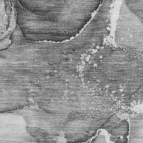 HomeRoots 8' X 10' Modern Pewter & Ivory Abstract Area Rug - Washable, UV Protected, Perfect for Busy Homes! 647276