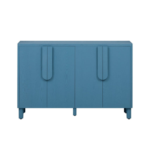 English Elm Trexm Ash Veneer Sideboard with Flush Arc Handles and Adjustable Shelves for Dining Areas N715P264916M