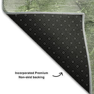 HomeRoots 8' X 10' Modern Abstract Area Rug in Green, Gray & Ivory – Washable, UV Protected & Stain Resistant 647300
