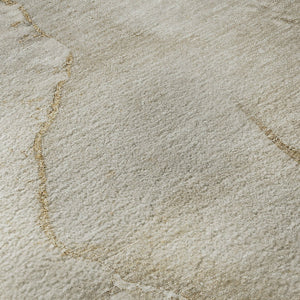 HomeRoots 5' X 8' Beige Abstract Washable Area Rug with UV Protection - Stylish, Durable & Easy-Care Design 647322