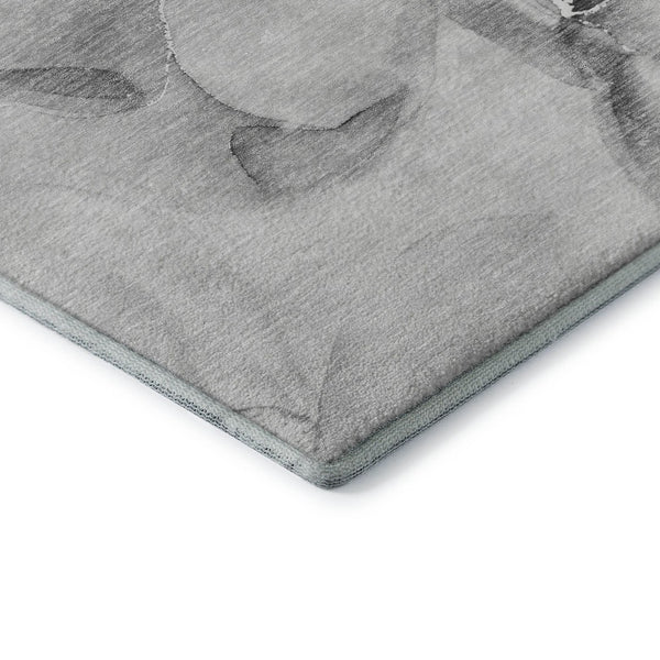 HomeRoots 10' X 14' Gray and Ivory Abstract Area Rug - Washable, UV Protected, Durable Design for Modern Spaces 647338