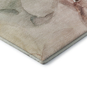 HomeRoots 10' X 14' Teal Ivory Brown Abstract Washable Area Rug - Durable, Stain-Resistant, UV Protected Design 647350