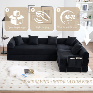 English Elm United We Win Convertible Folding Sofa Bed - Plush Corduroy, Memory Foam Comfort For Any Room! W1568S00248-GIGA