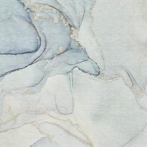 HomeRoots 10' X 14' Sky Blue & Ivory Abstract Area Rug - Washable, UV Protected, Durable & Stylish Design! 647404
